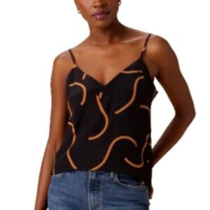 Amour Vert Black and Orange Camisole